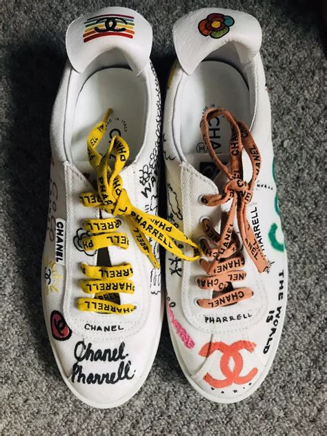 off white pharrell chanel shoes|Chanel pharrell shoes loafers.